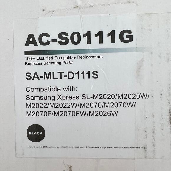PREMIUM Toner Cartridge AC-S0111G  SAMLT-D111S Compatible With Samsung XpressSL - Picture 3 of 3